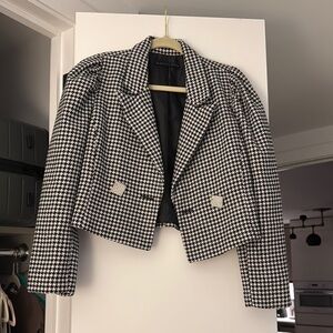 Signature8 Black and White Blazer Classic Tailored Fit